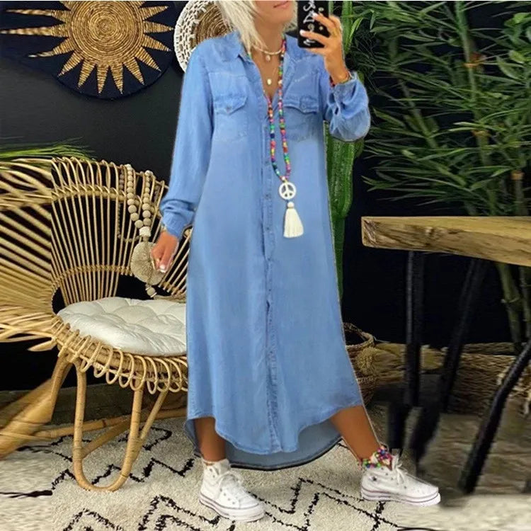 Vena | Boho-tyylinen denim-mekko