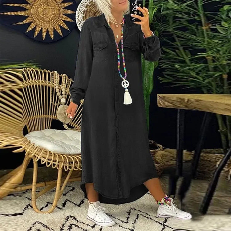 Vena | Boho-tyylinen denim-mekko