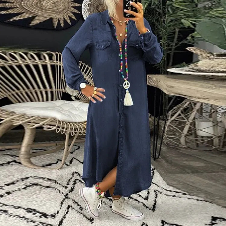Vena | Boho-tyylinen denim-mekko