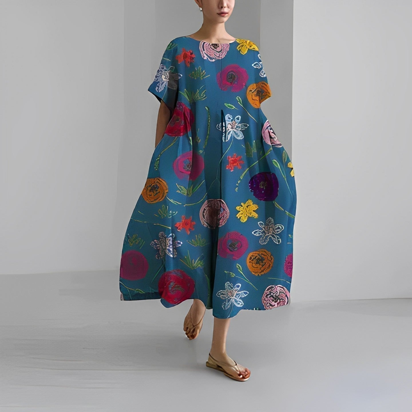 Claire - Boheemi Kukallinen Mekko