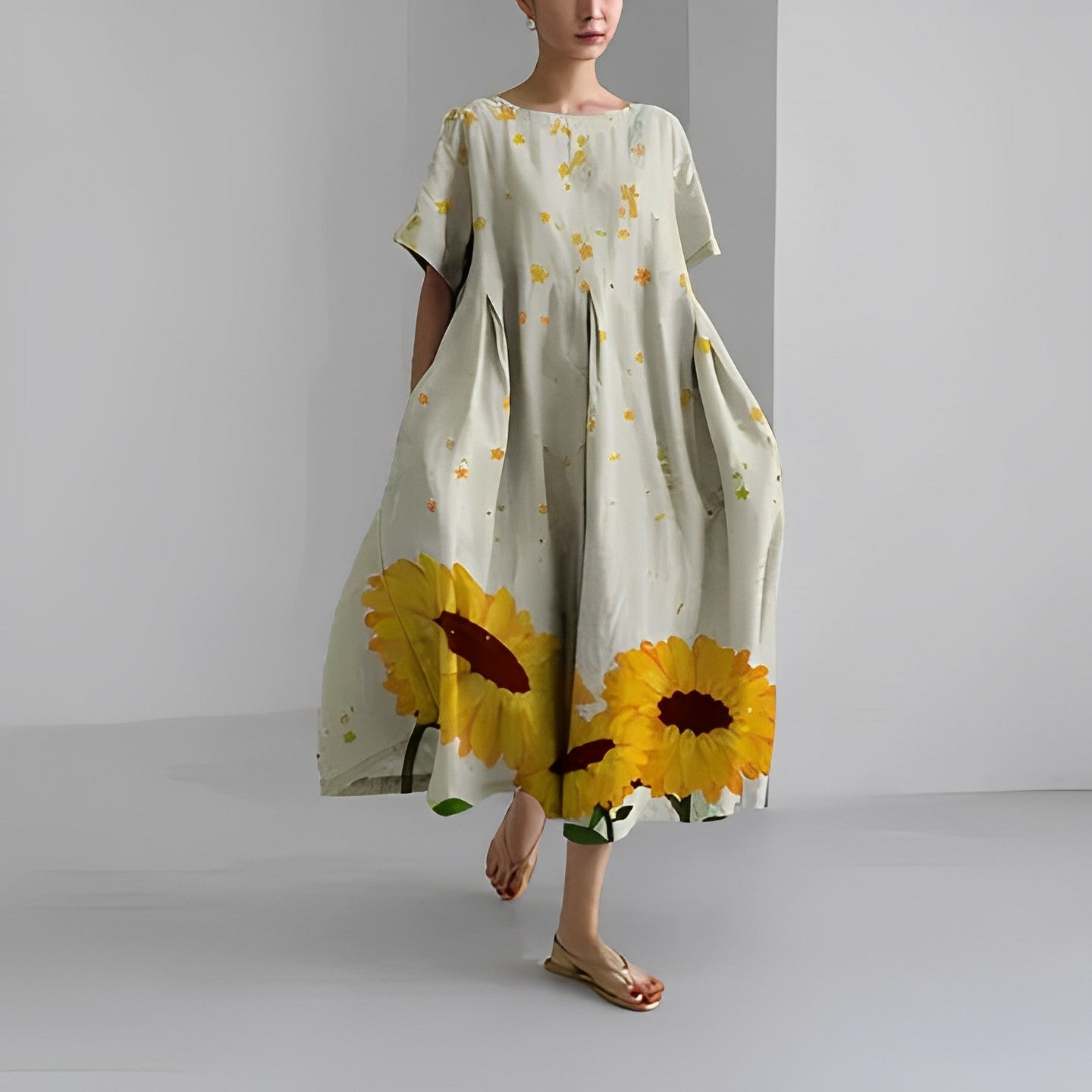 Claire - Boheemi Kukallinen Mekko