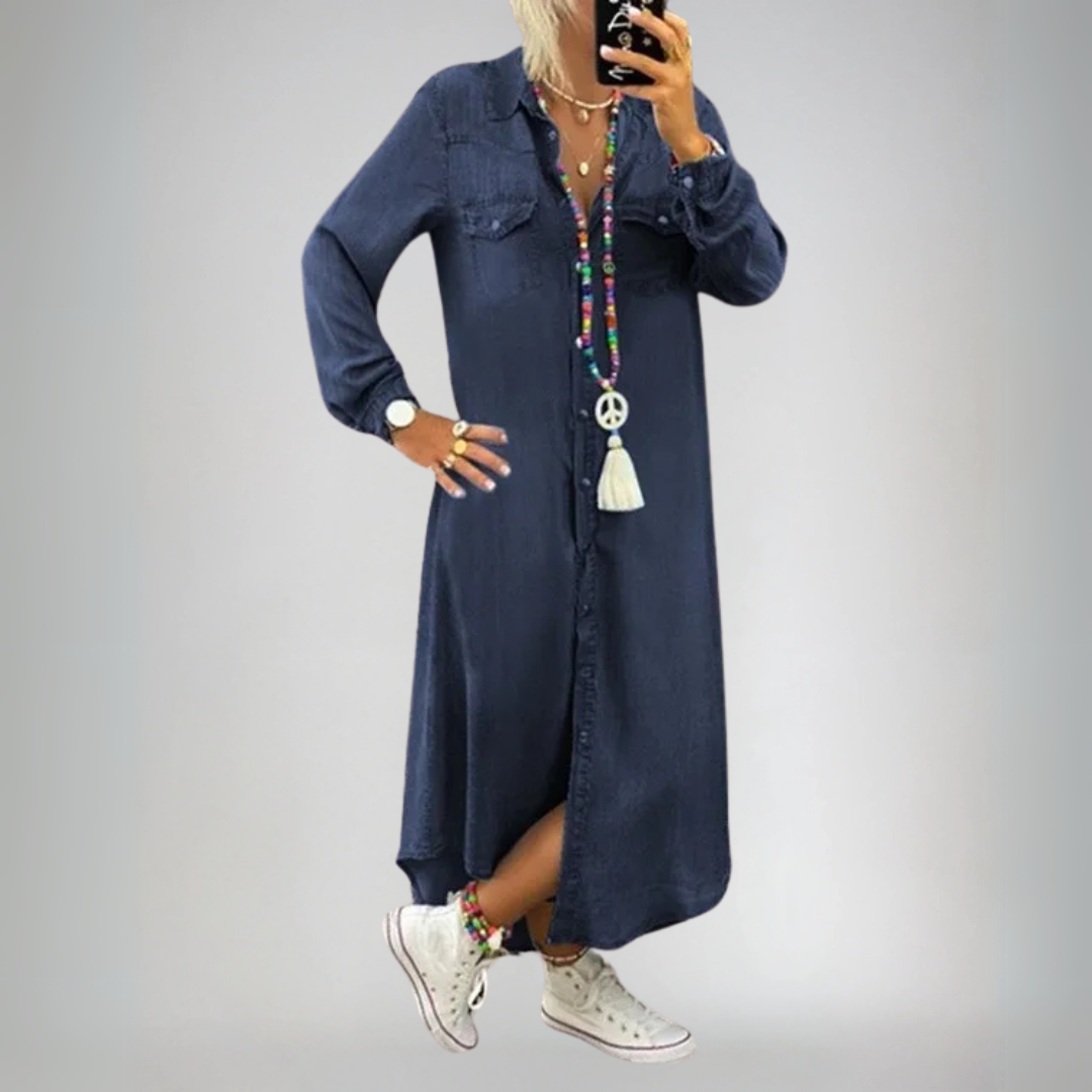 Vena | Boho-tyylinen denim-mekko