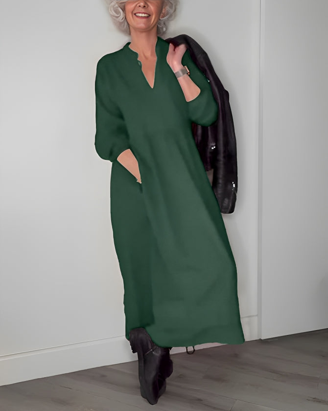 Alena | Elegantti maxi-mekko V-dekolteella