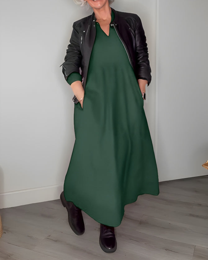 Alena | Elegantti maxi-mekko V-dekolteella