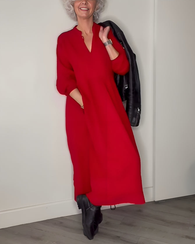 Alena | Elegantti maxi-mekko V-dekolteella
