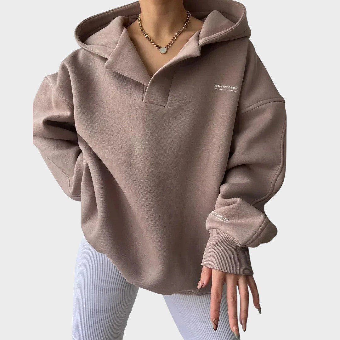 Mirtill -Elegáns kapucnis pulóver