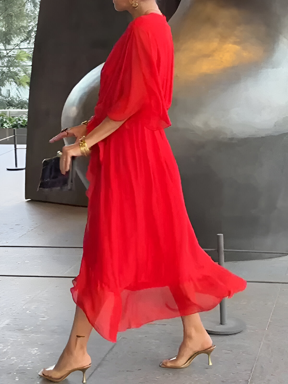Alina | Chiffon-mekko V-dekolteella
